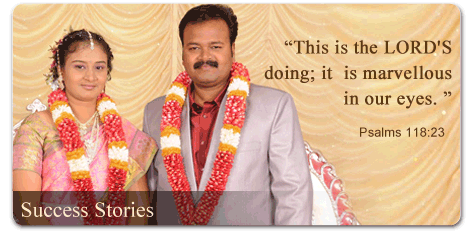 Christian Matrimony Success Story - www.christianthirumanam.com